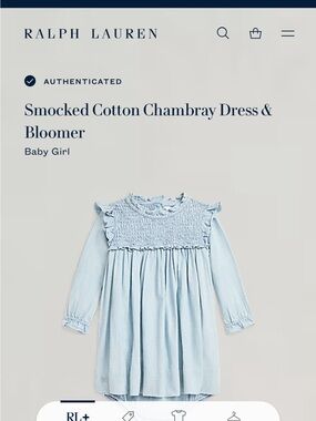 Ralph Lauren Light Blue Chambray Bloomer